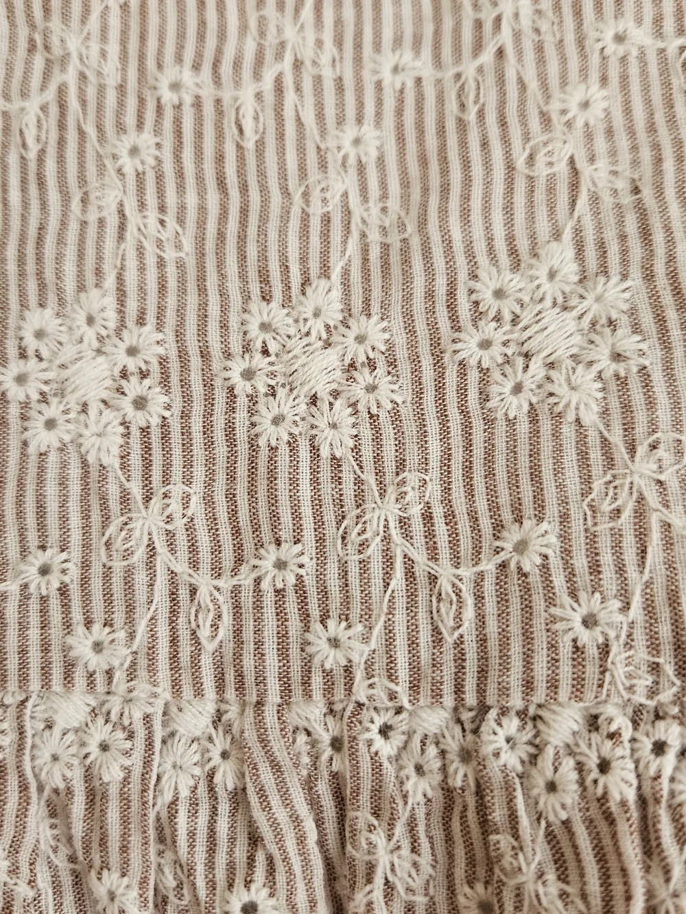​Lalalù Italy Girls Floral Embroidered Seersucker Dress Sz 6a Cottagecore